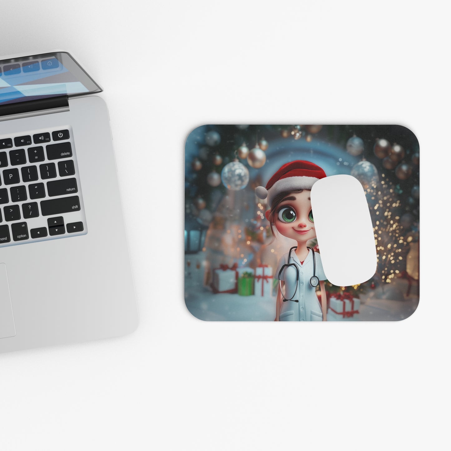 Christmas Nurse Mouse Pad