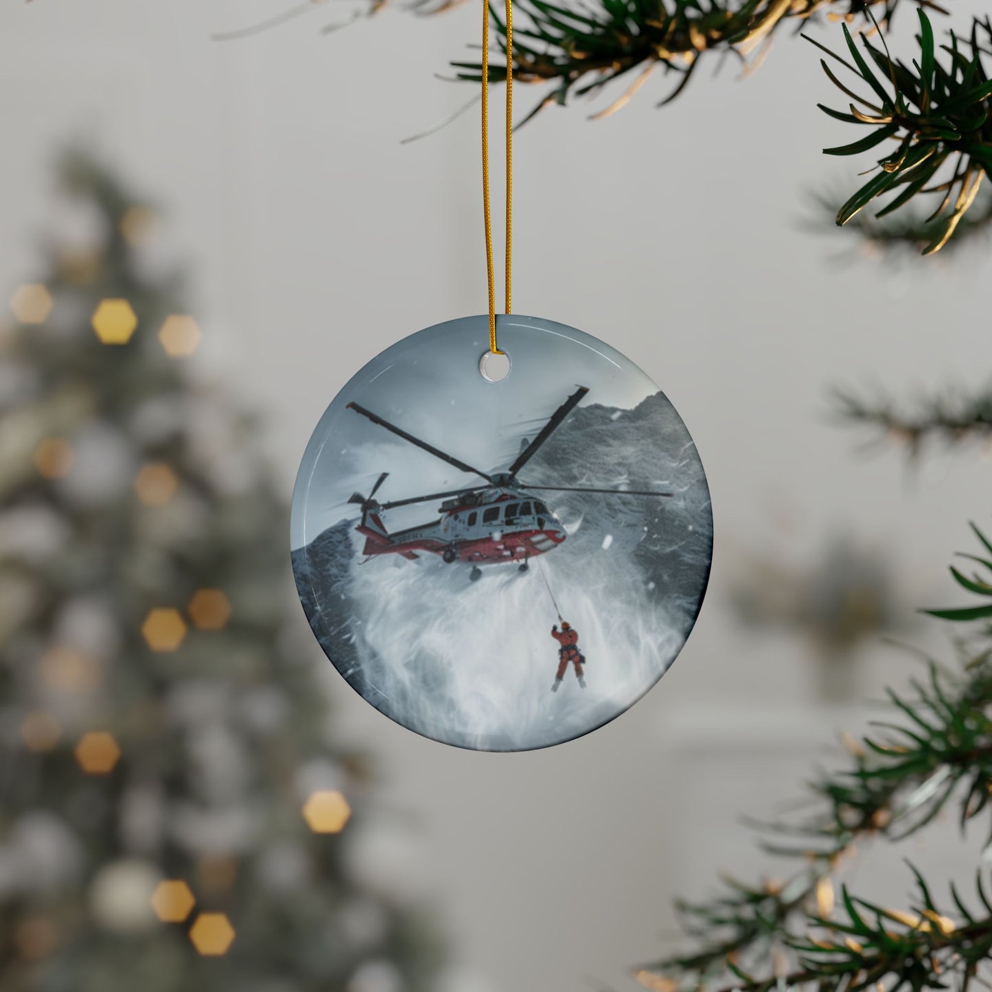 Helicopter Rescue Ornament