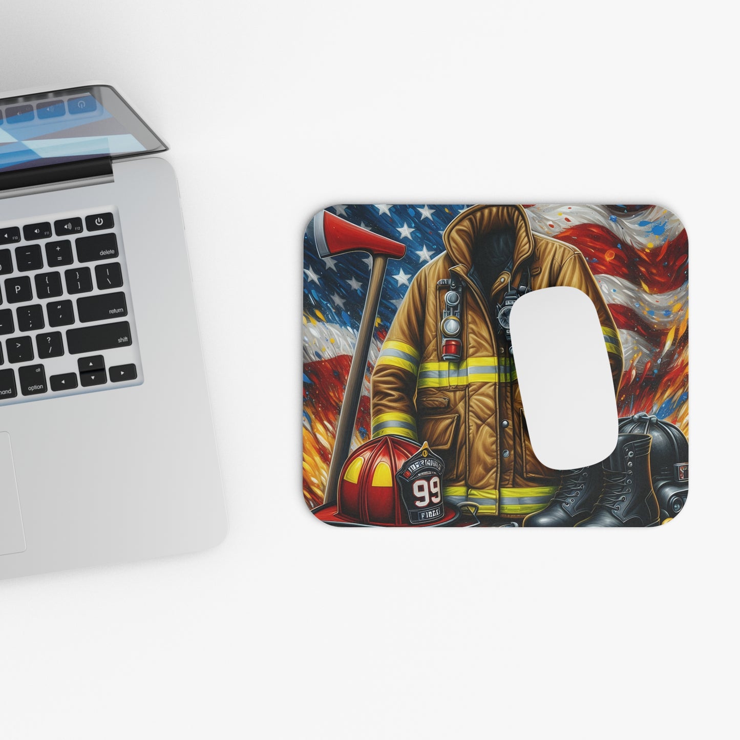 Firefighter Gear Mouse Pad