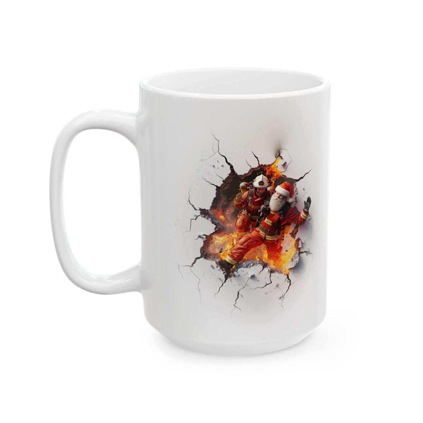 Firefighter and Santa Mug