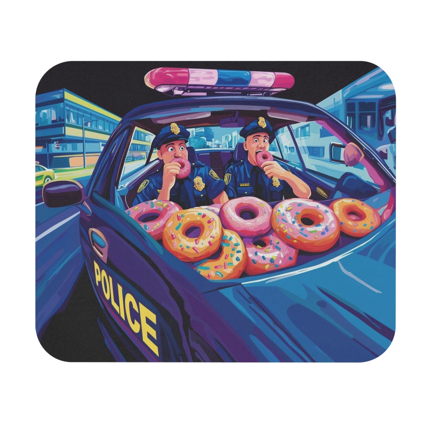 Police Donuts Mouse Pad