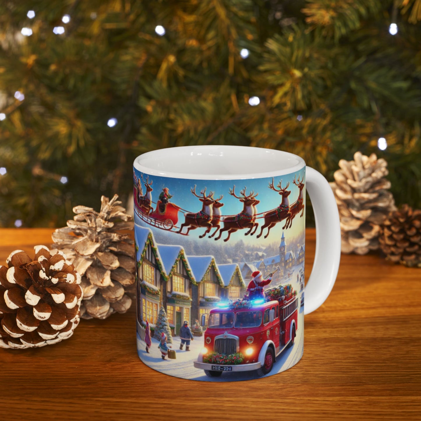 Santa Fire Engine & Sleigh