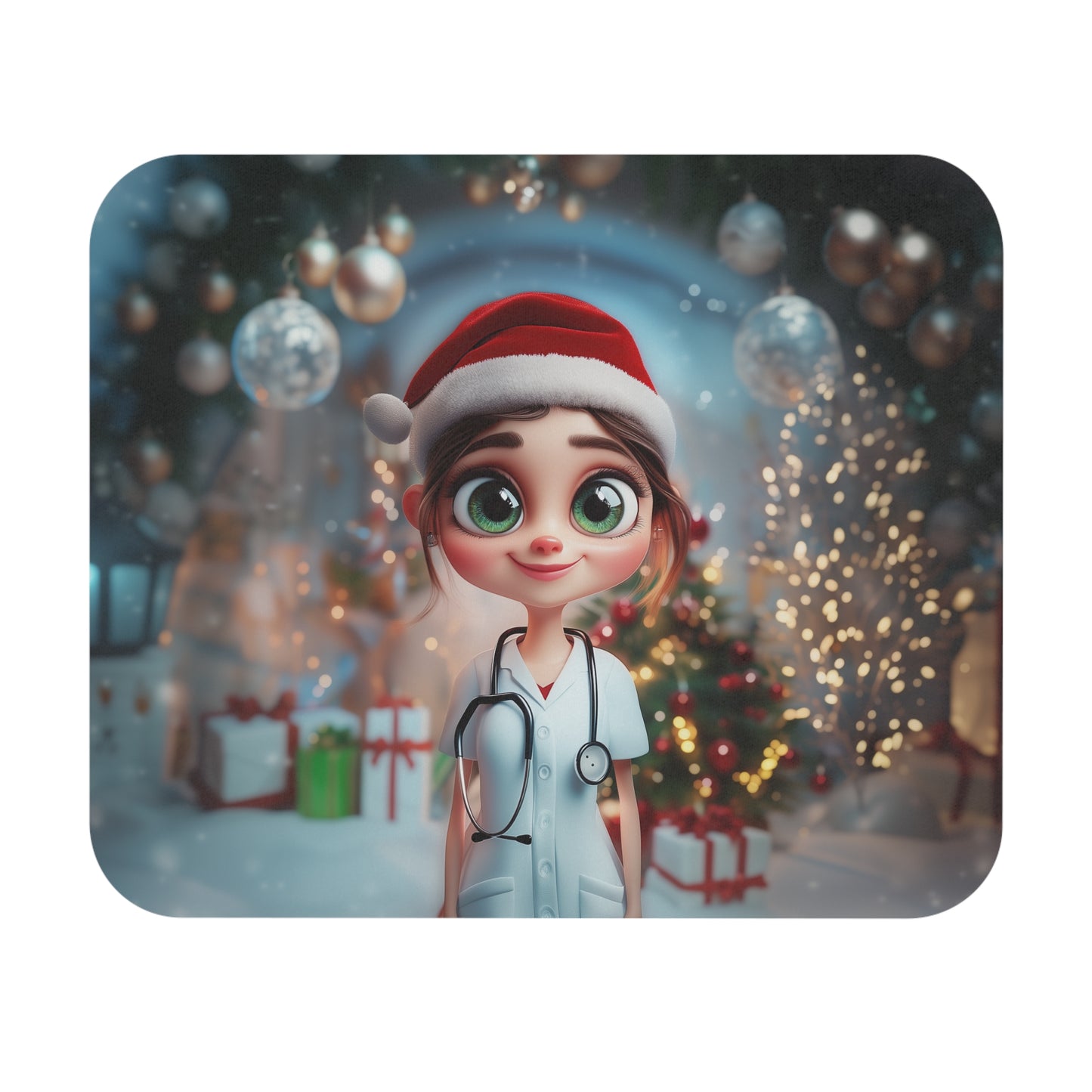 Christmas Nurse Mouse Pad