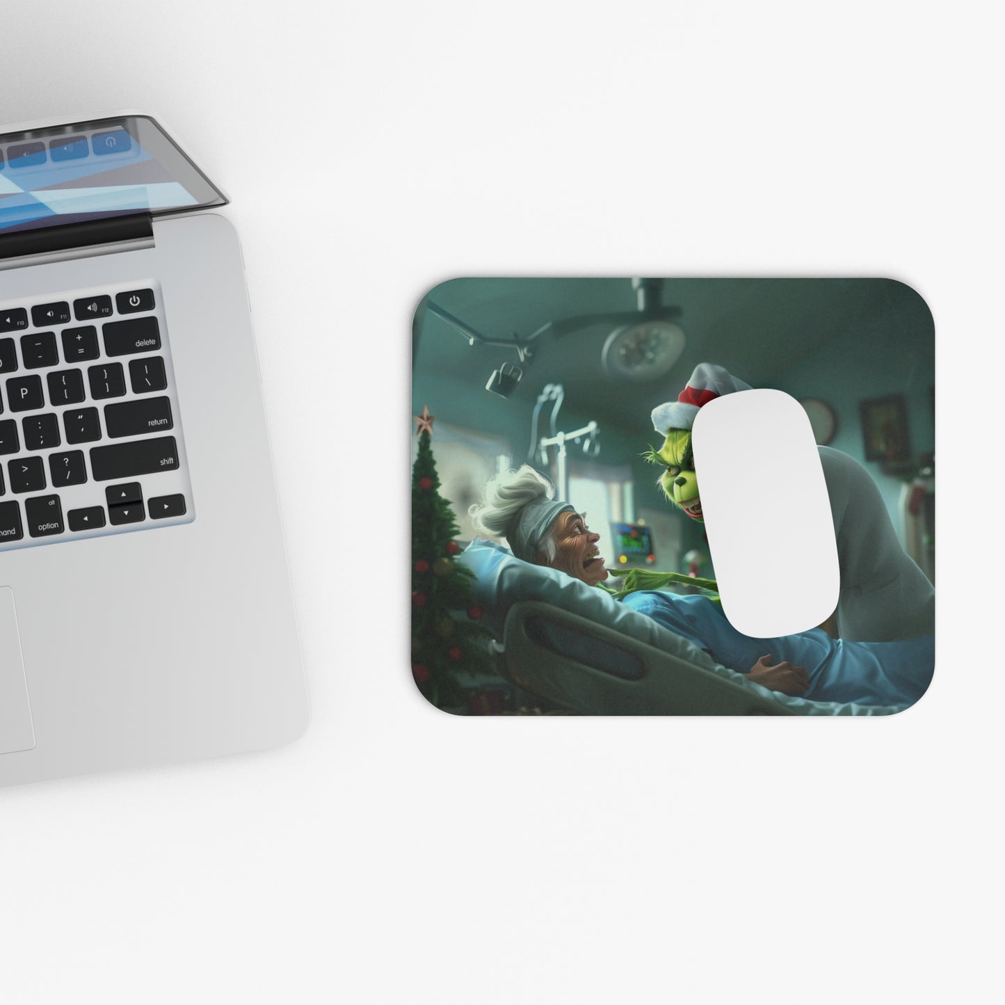 Nurse Grinch Mouse Pad