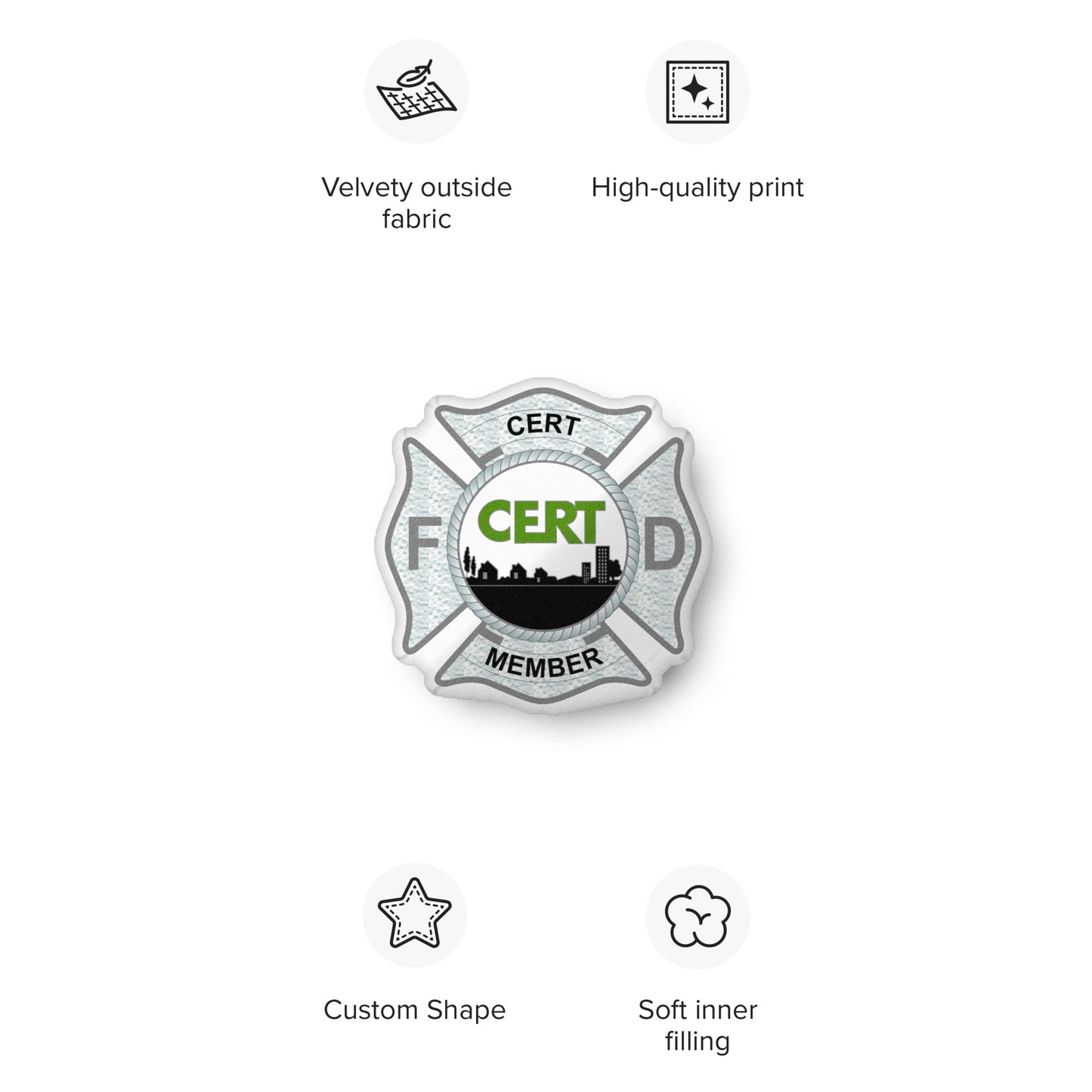 CERT Badge FD Pillow