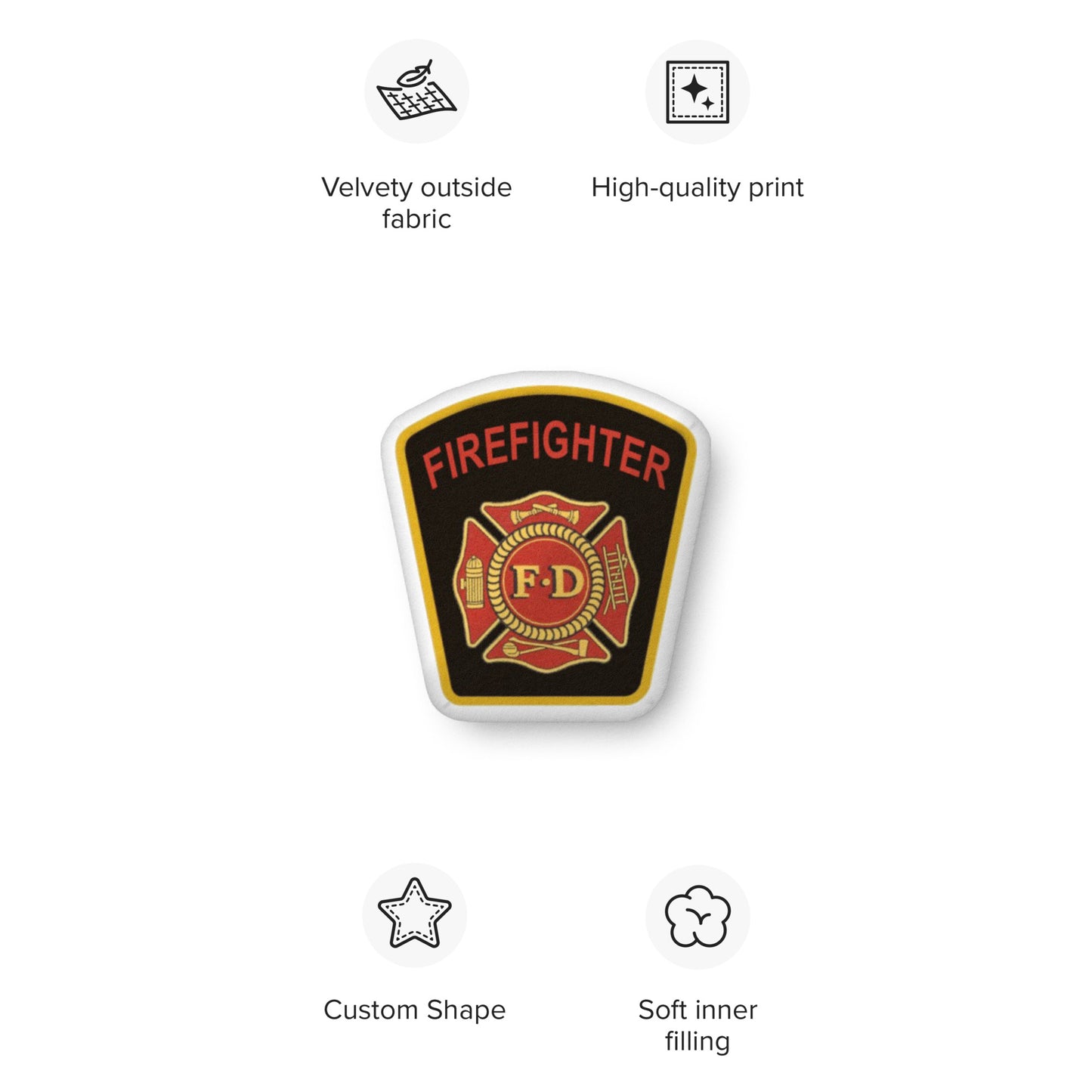 Firefighter Patch Pillow