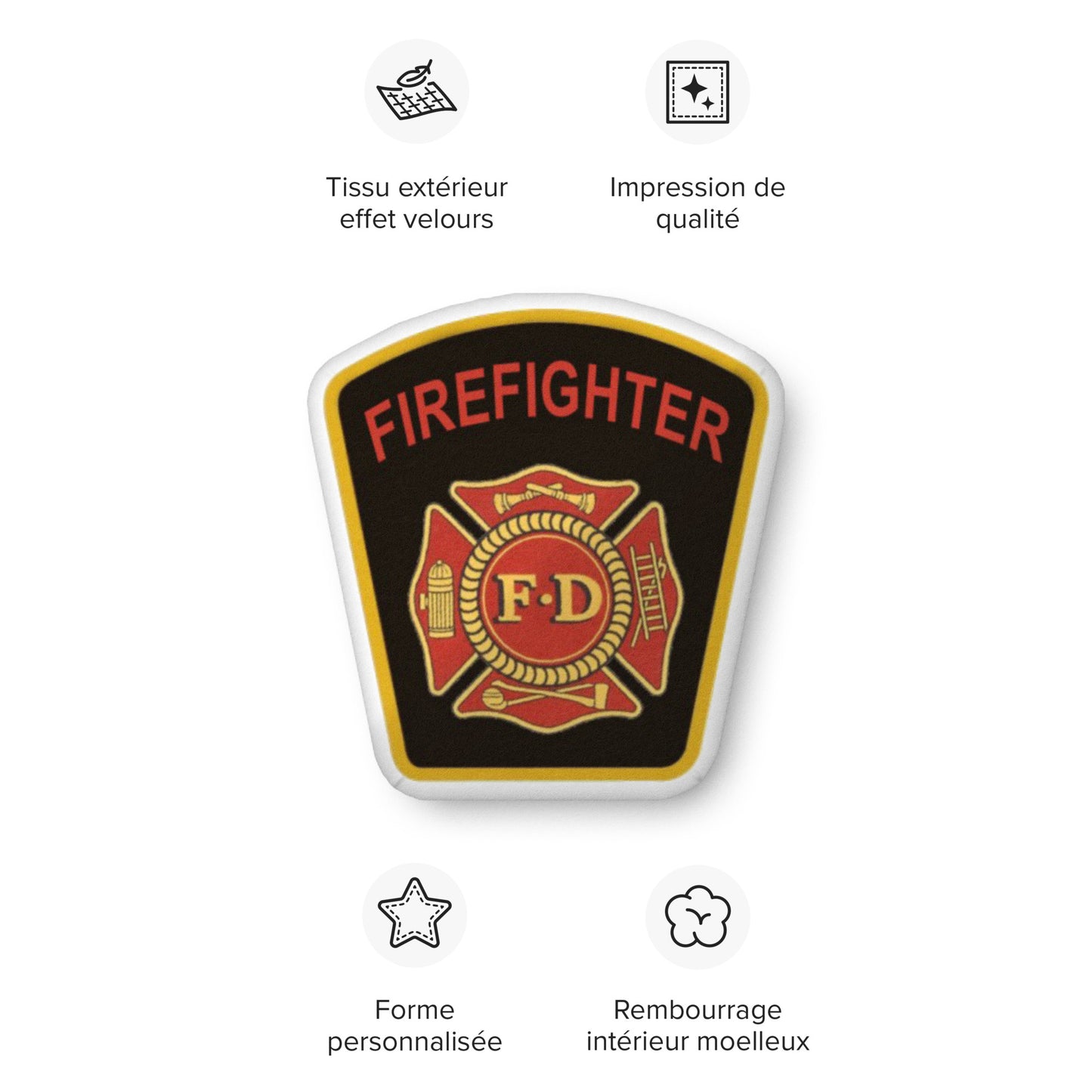 Firefighter Patch Pillow