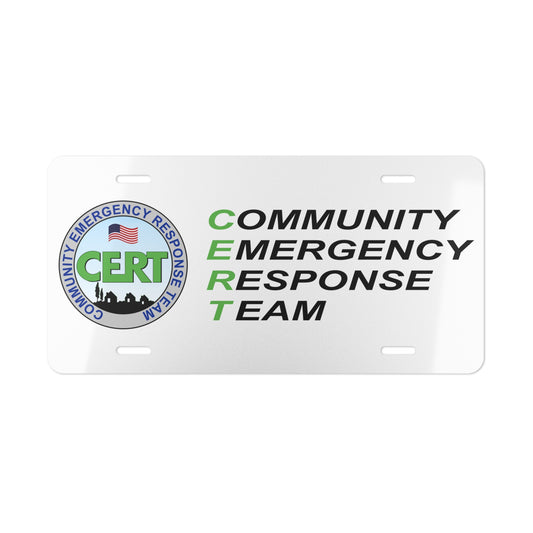 CERT License Plate