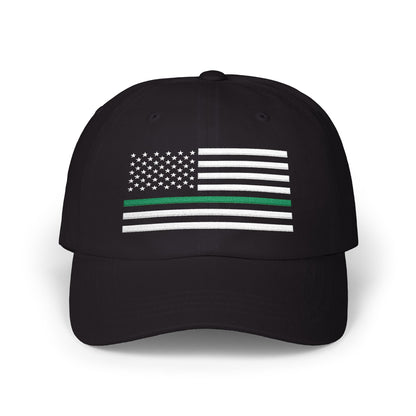American Flag Green Line Baseball Cap