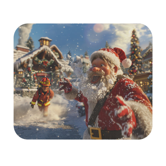 Santa on Scene Mouse Pad