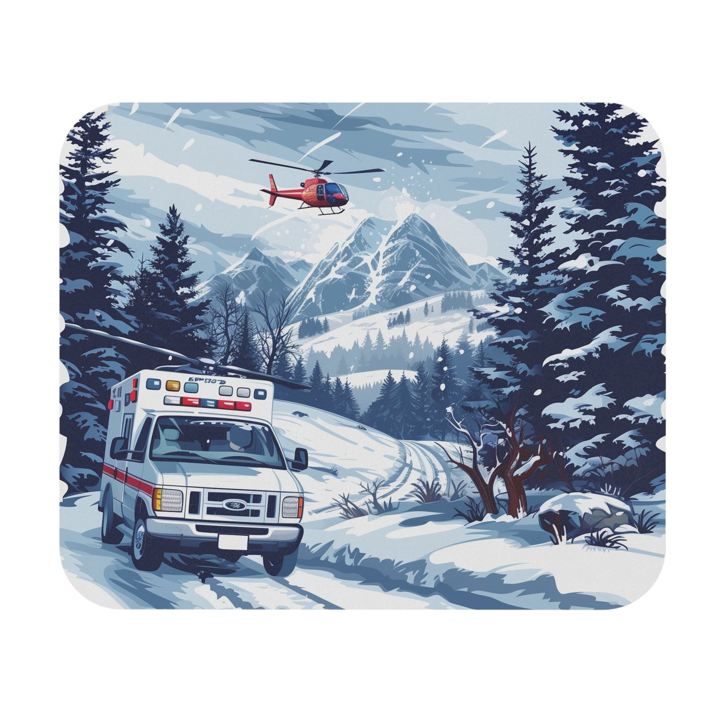 Ambulance Mountain Mouse Pad