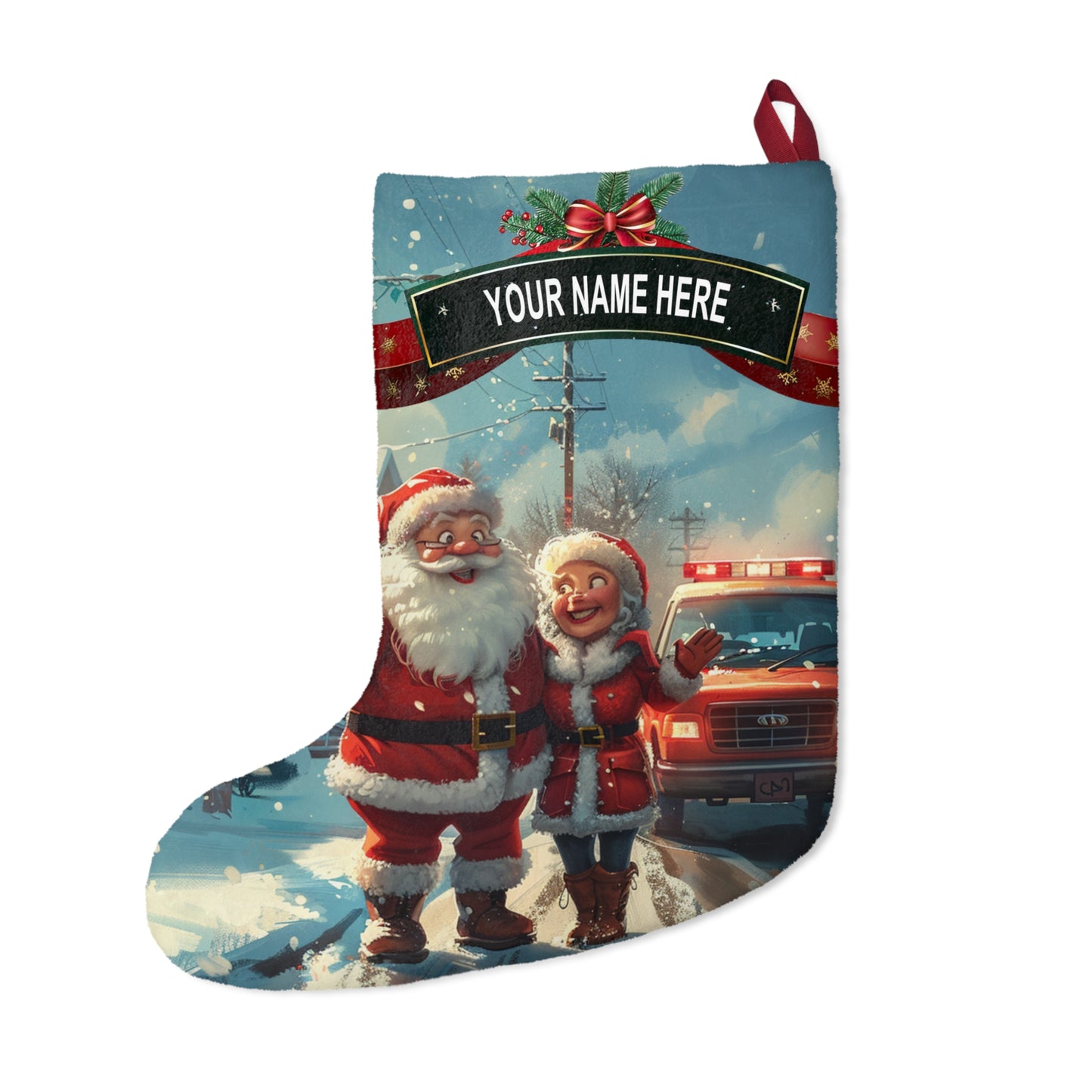 Mr & Mrs Claus Posing Stocking