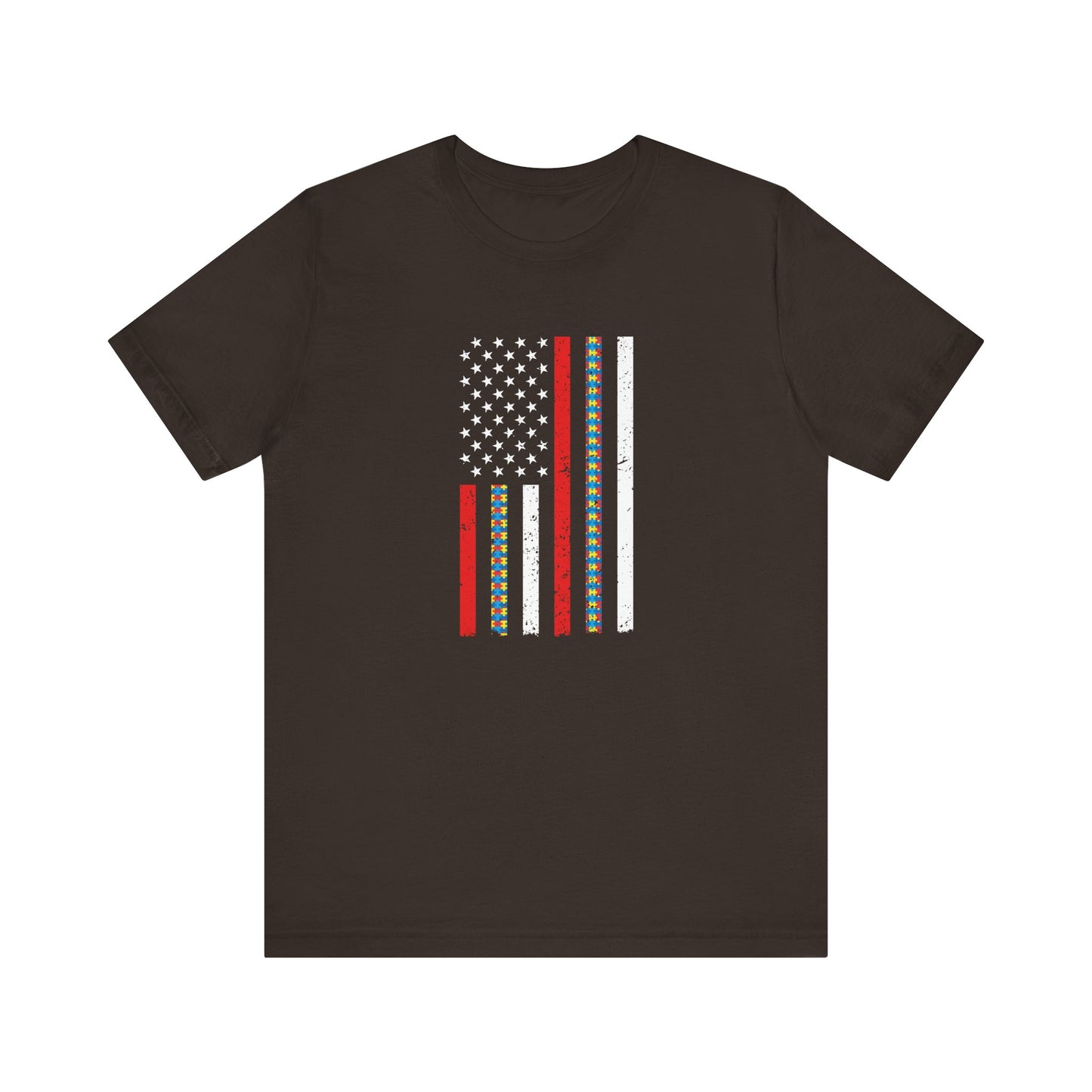 Autism American Firefighter Flag T-Shirt
