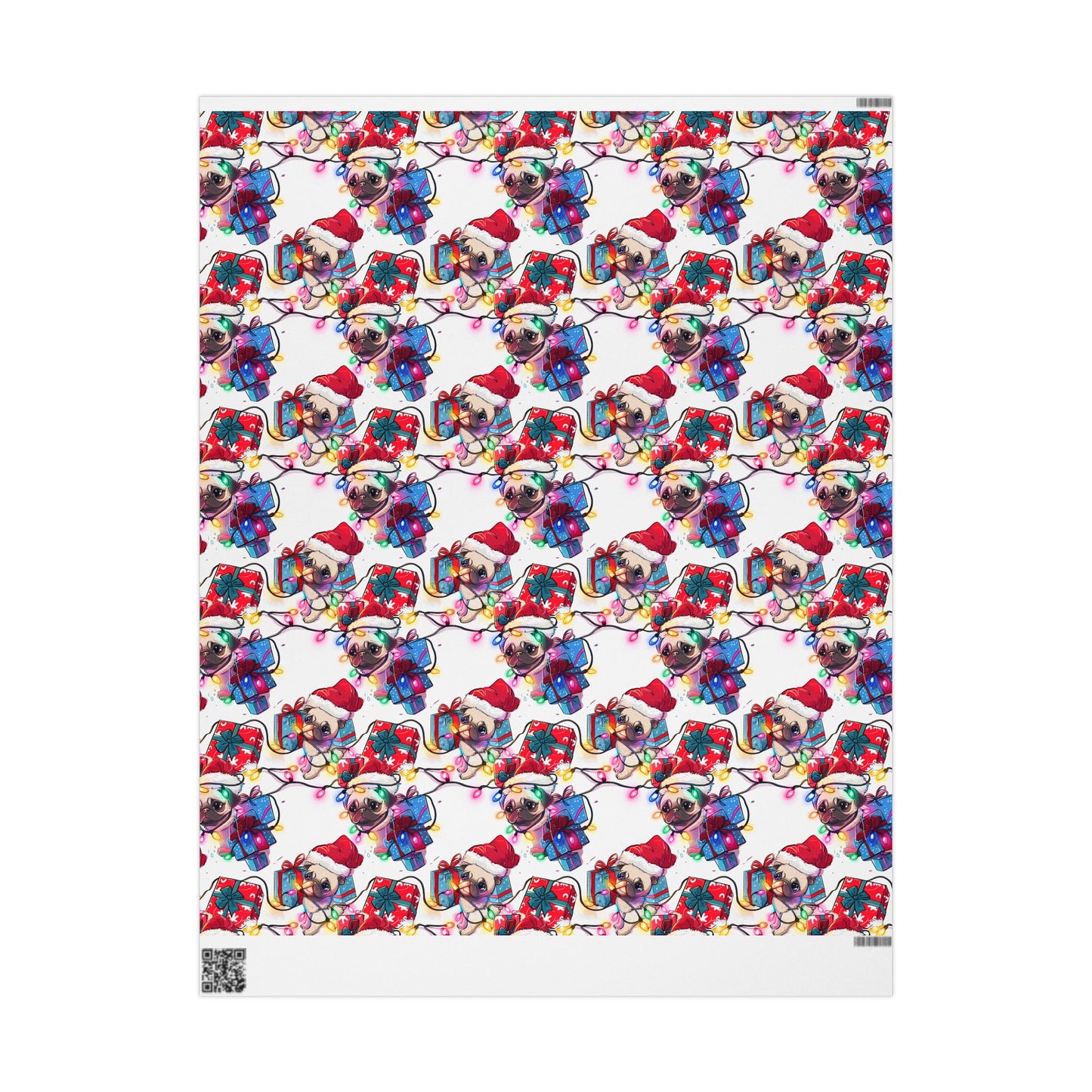 Christmas Pug Wrapping Paper