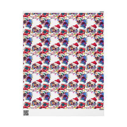 Christmas Pug Wrapping Paper