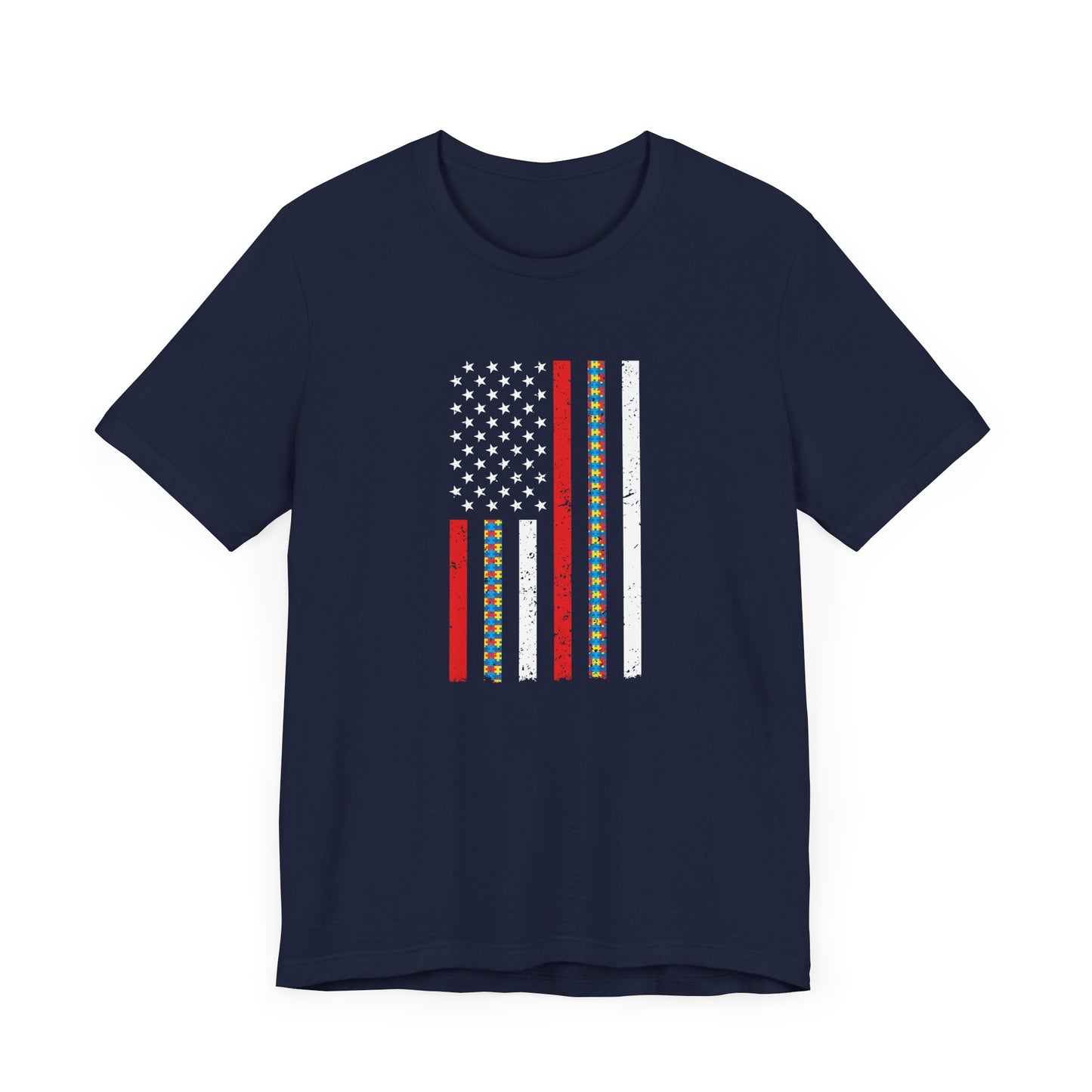 Autism American Firefighter Flag T-Shirt