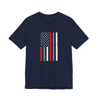 Autism American Firefighter Flag T-Shirt