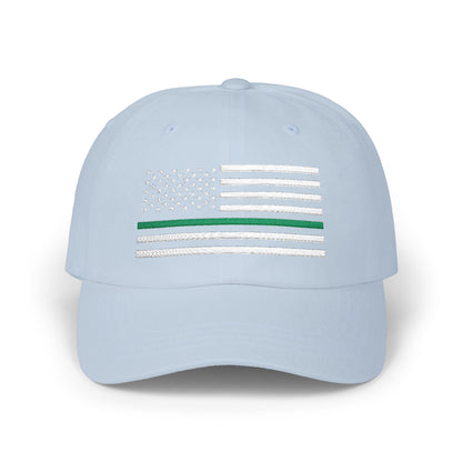 American Flag Green Line Baseball Cap