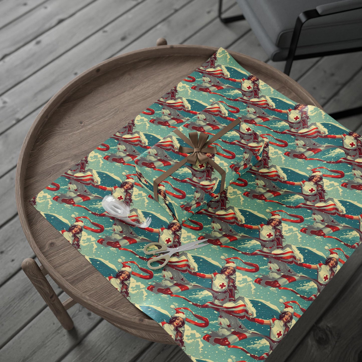 Superhero Nurse Wrapping Paper