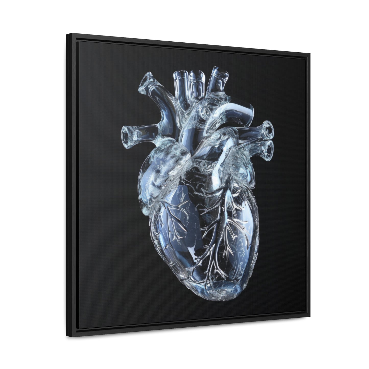 Framed Canvas - Glass Heart