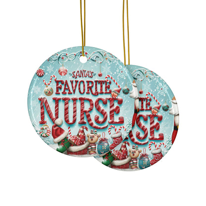 Santa's Favorite Nurse Ornament