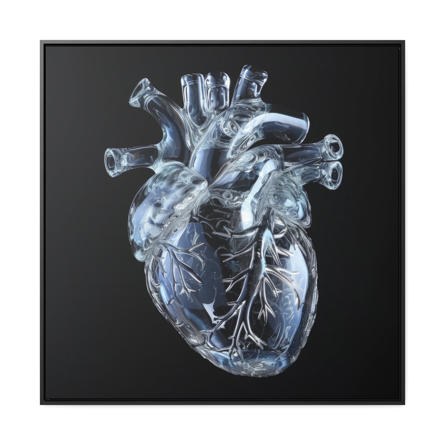 Framed Canvas - Glass Heart