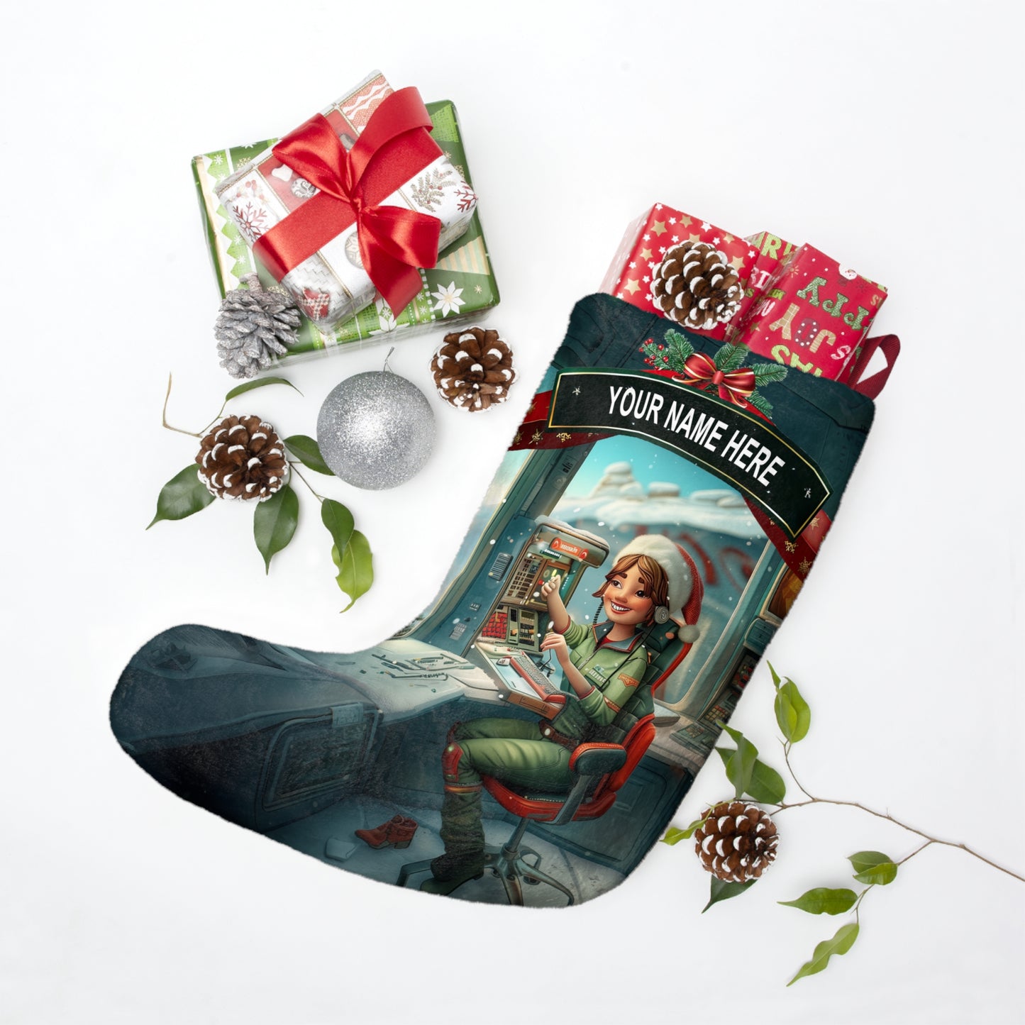Santa's Dispatcher Stocking