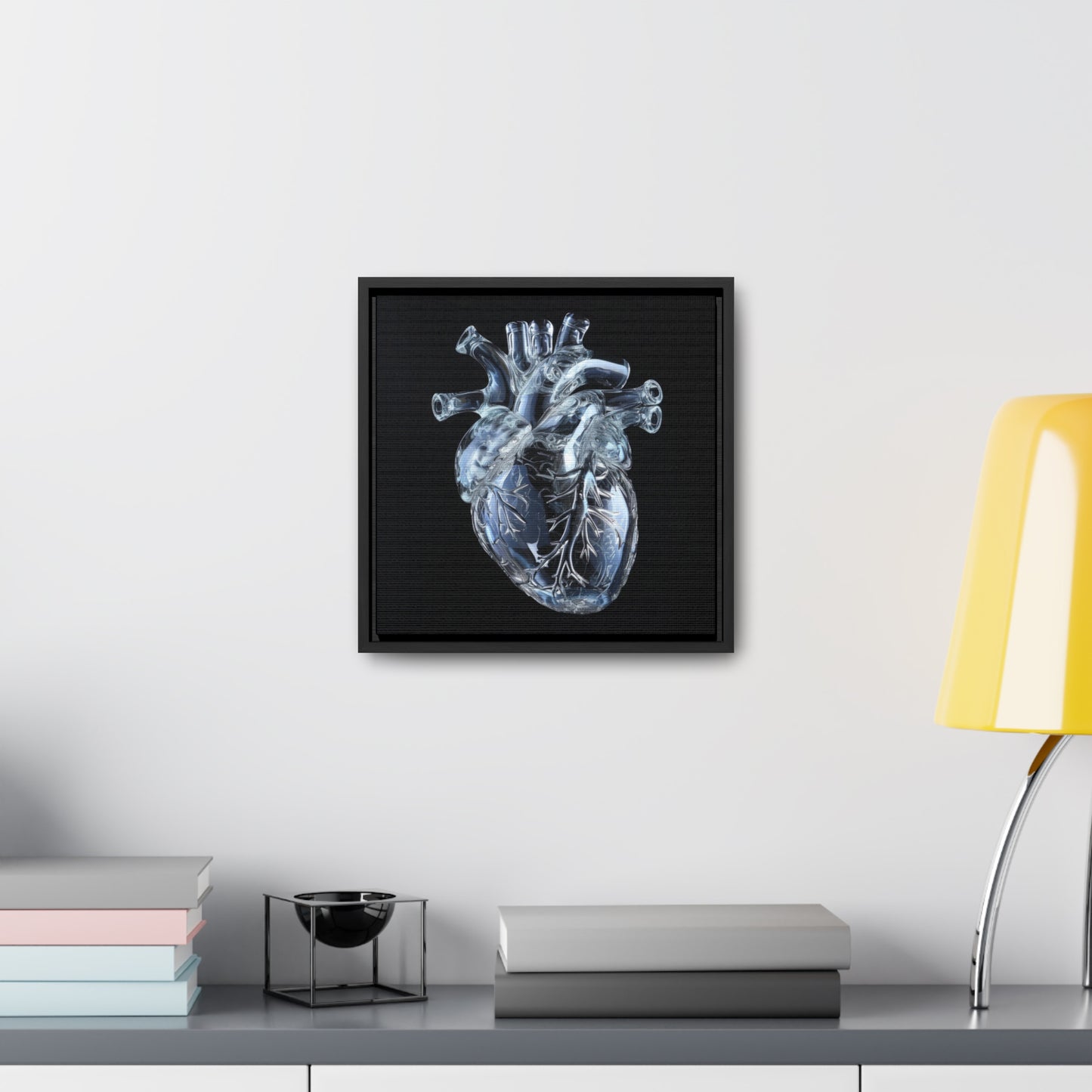 Framed Canvas - Glass Heart