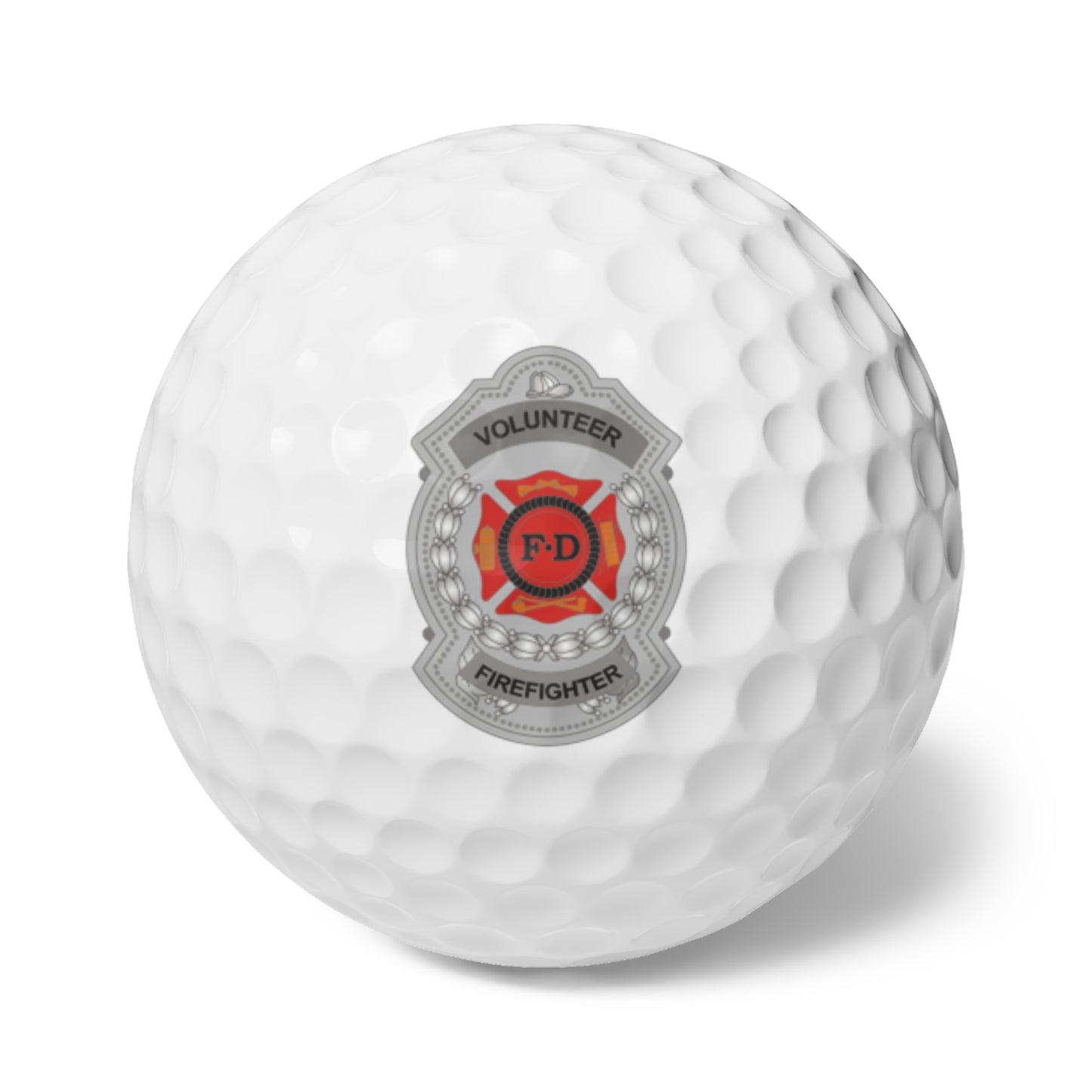 Volunteer Firefighter Badge Golf Balls - 6 Pack