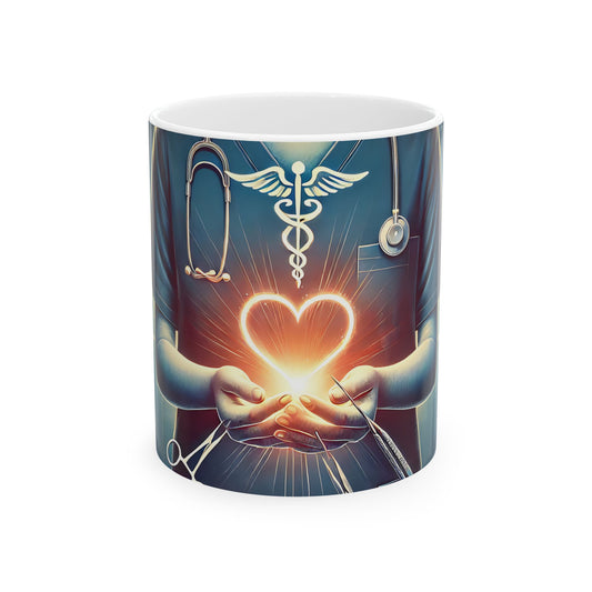 Caduceus Heart Mug