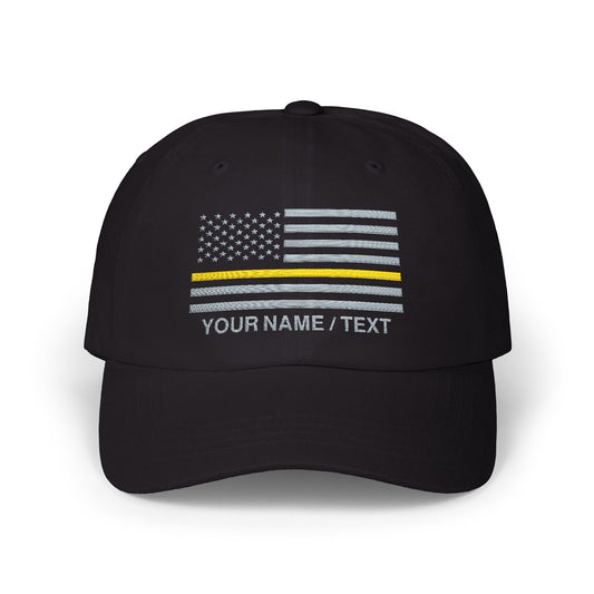 American Flag Custom Yellow Line Baseball Cap