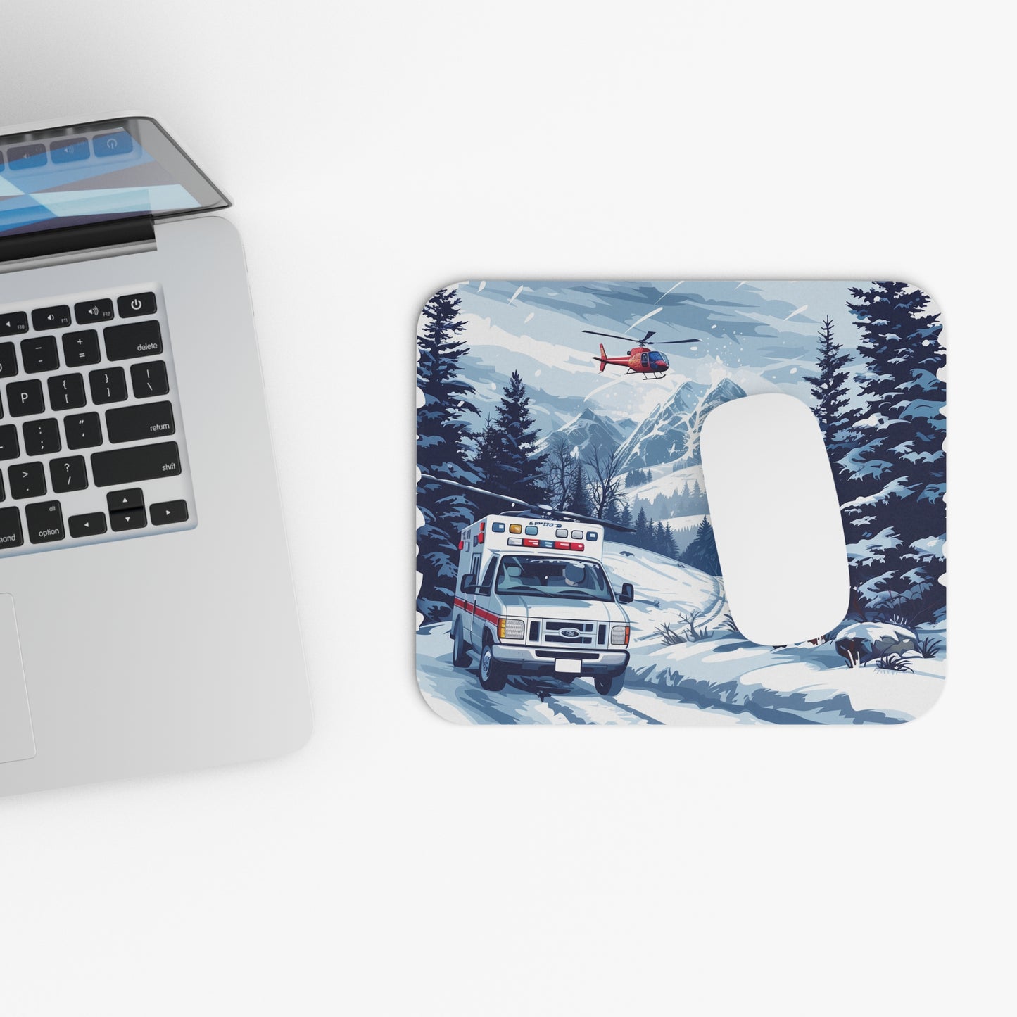 Ambulance Mountain Mouse Pad
