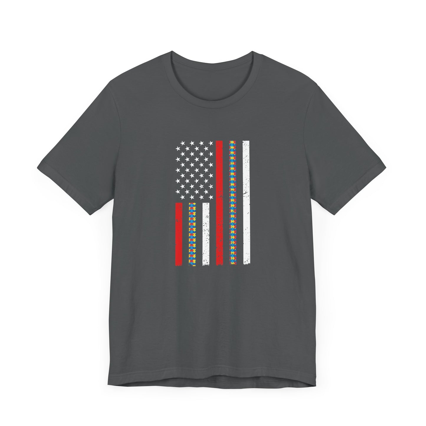 Autism American Firefighter Flag T-Shirt