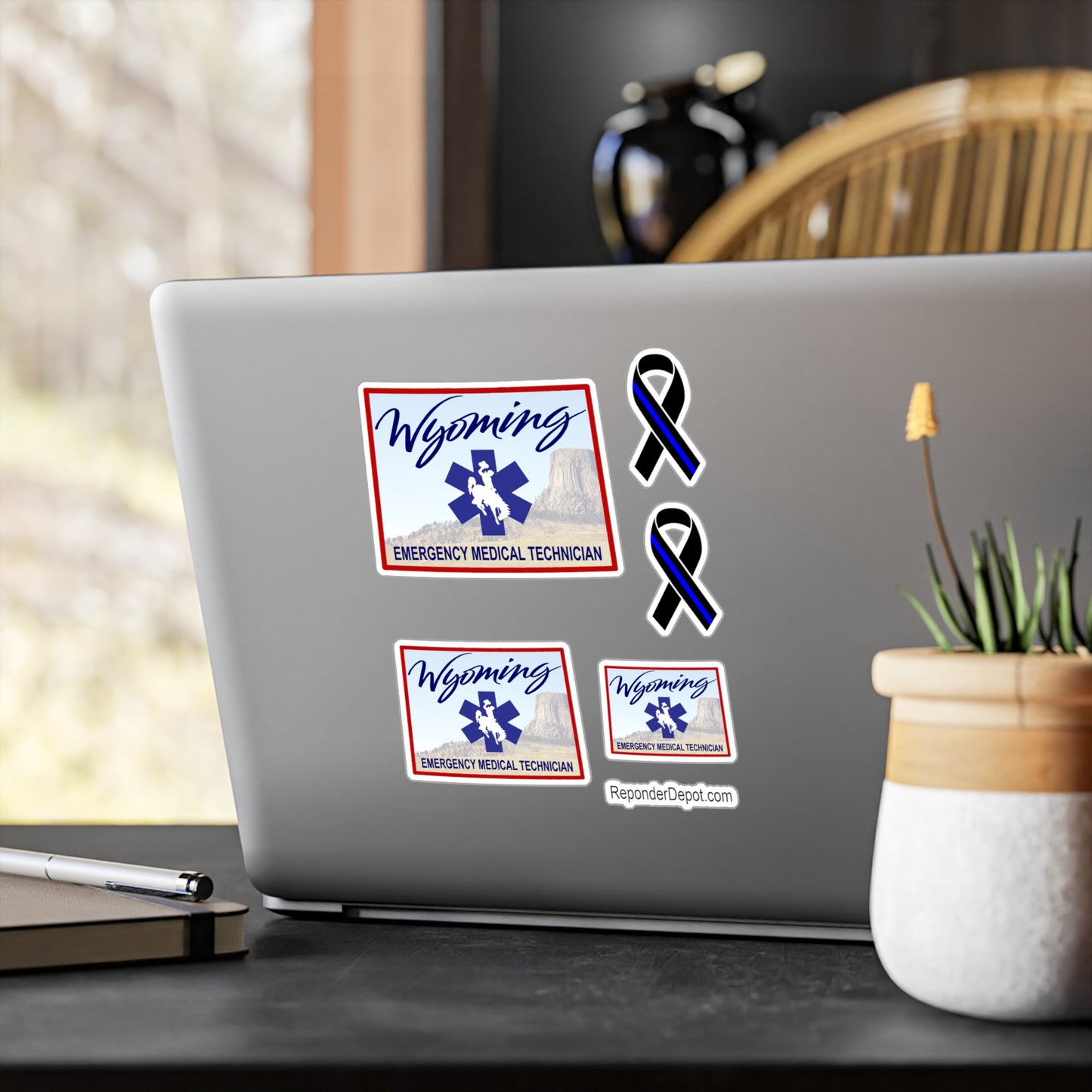 Wyoming EMT Patch Decal Set