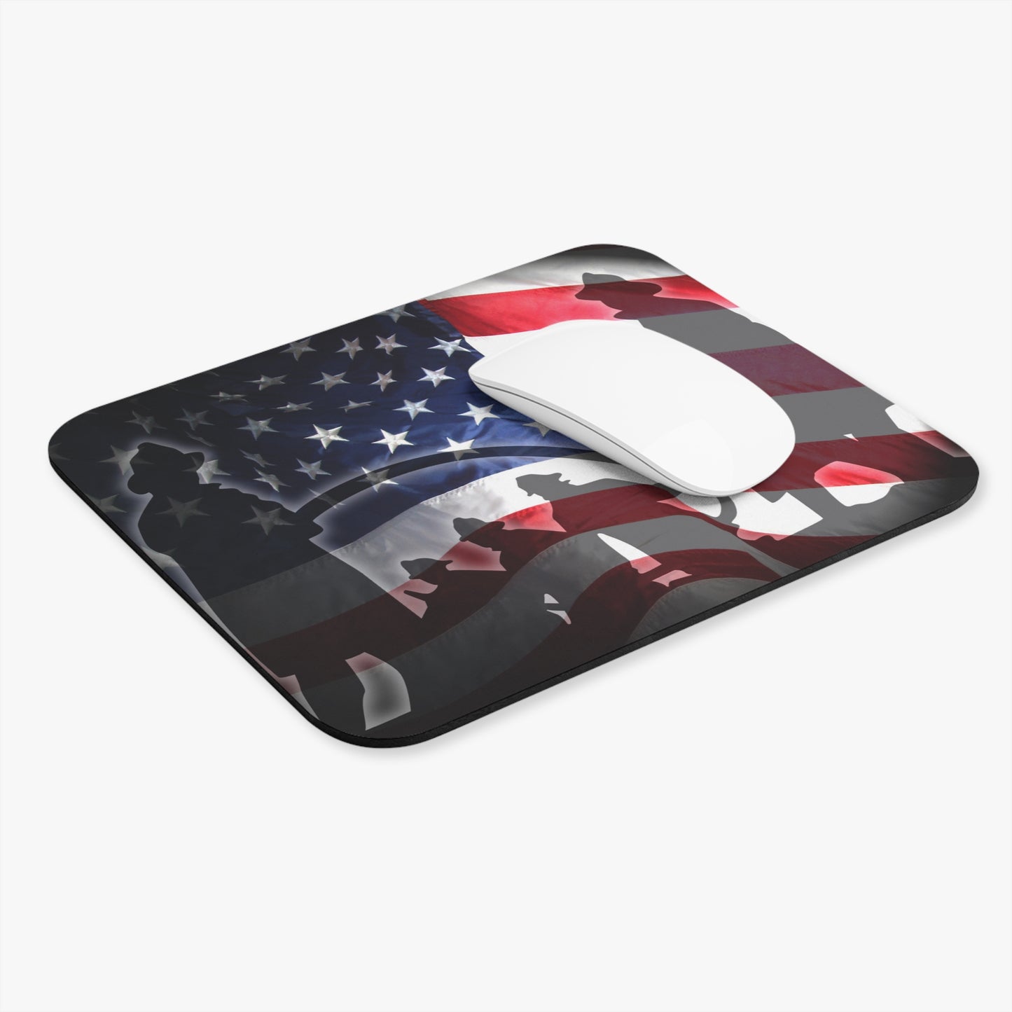 Firefighter American Flag Mouse Pad