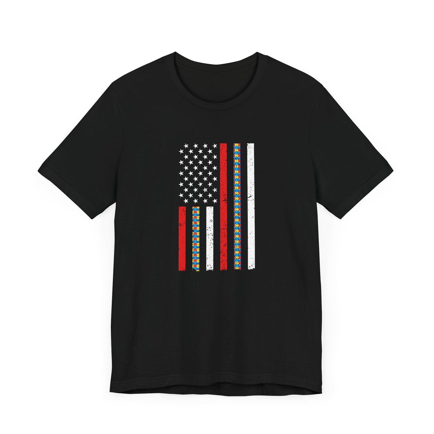 Autism American Firefighter Flag T-Shirt