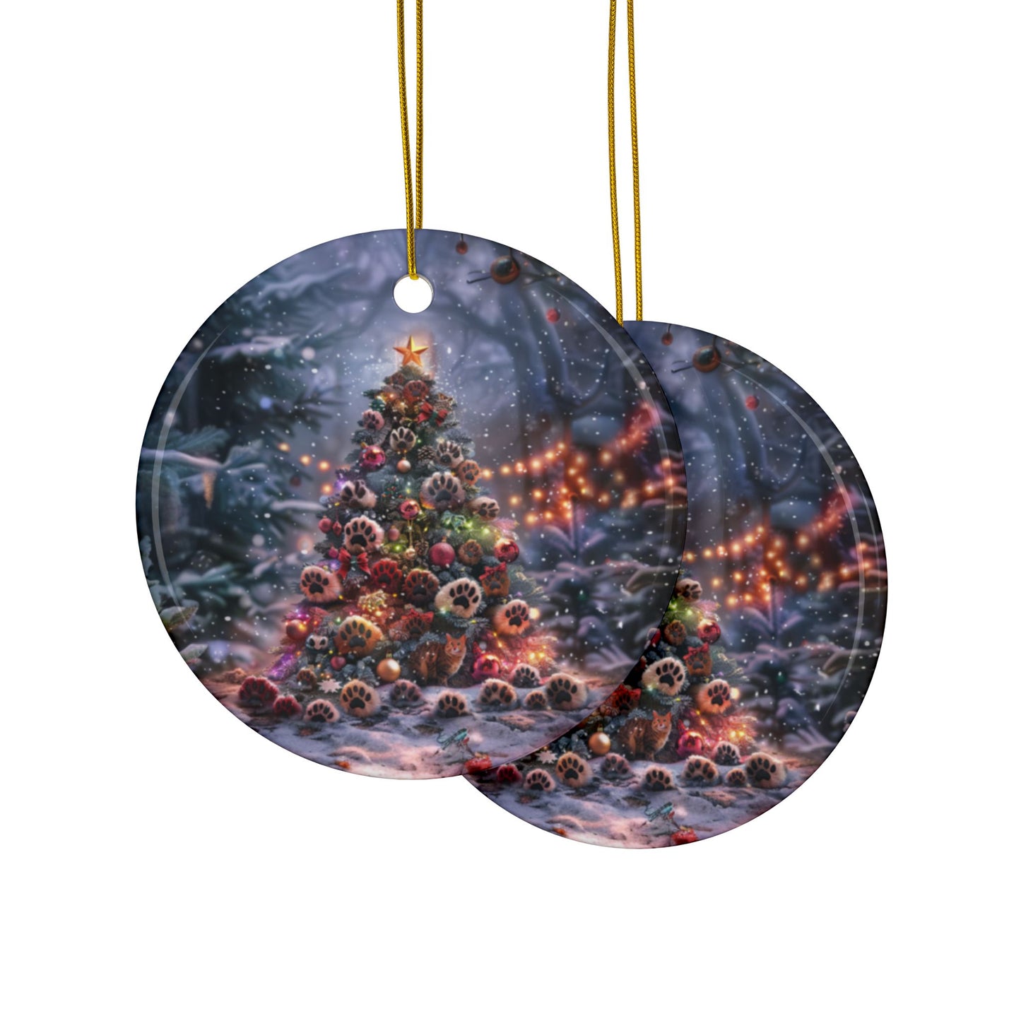 Christmas Tree Paws Ornament