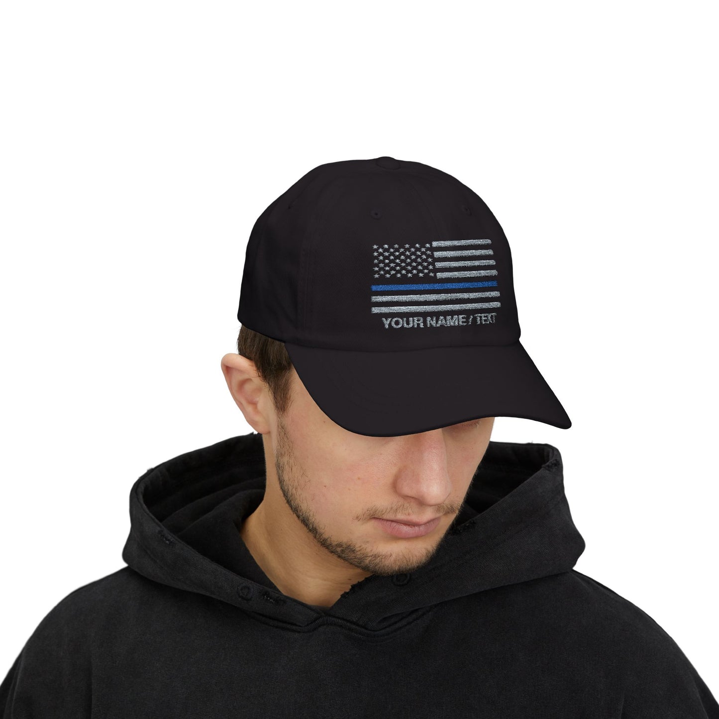American Flag Custom Blue Line Baseball Cap