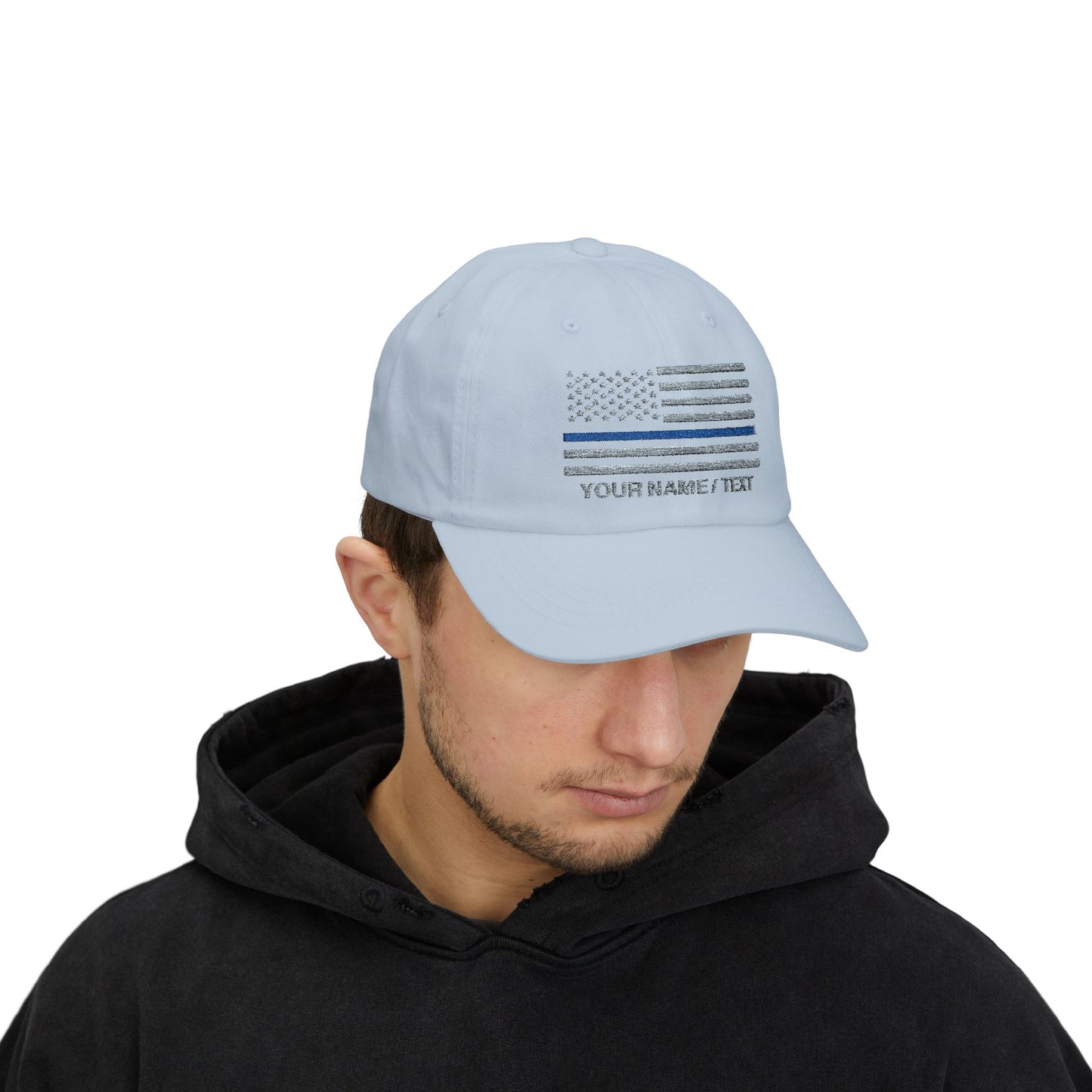 American Flag Custom Blue Line Baseball Cap