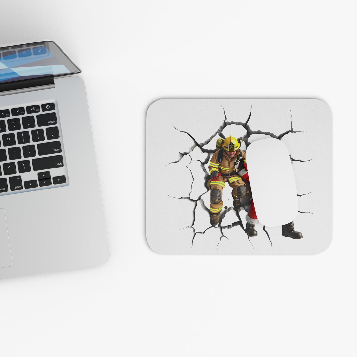 Firefighter & Santa Mouse Pad