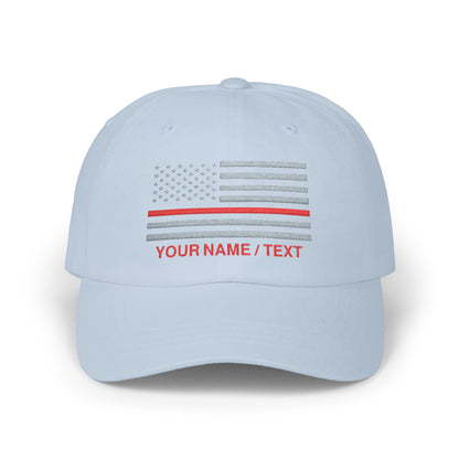 American Flag Custom Red Line Baseball Cap