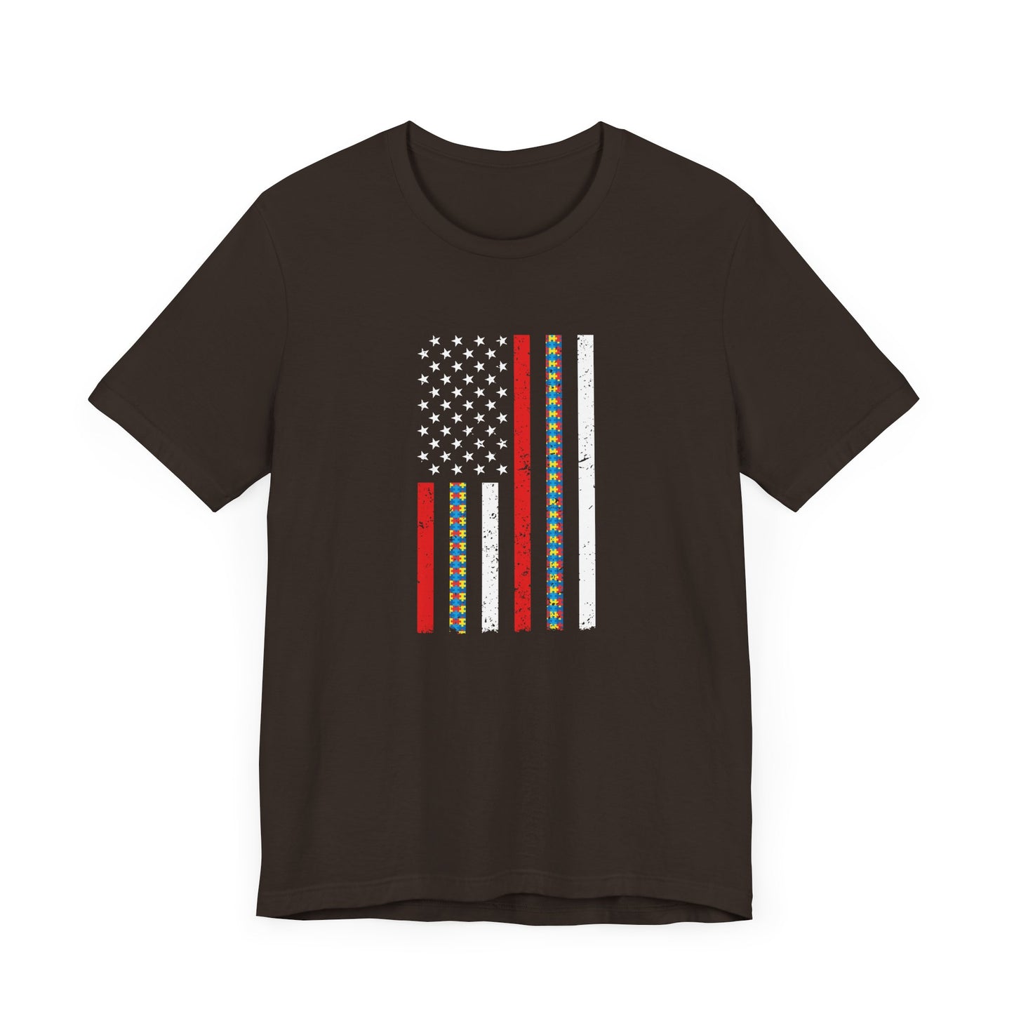 Autism American Firefighter Flag T-Shirt