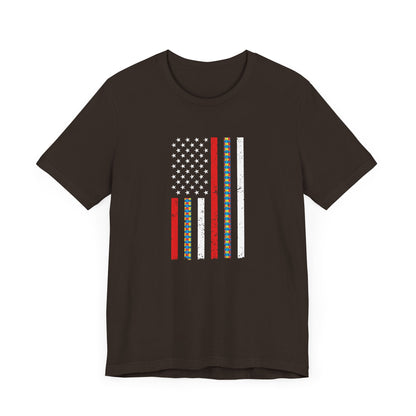 Autism American Firefighter Flag T-Shirt