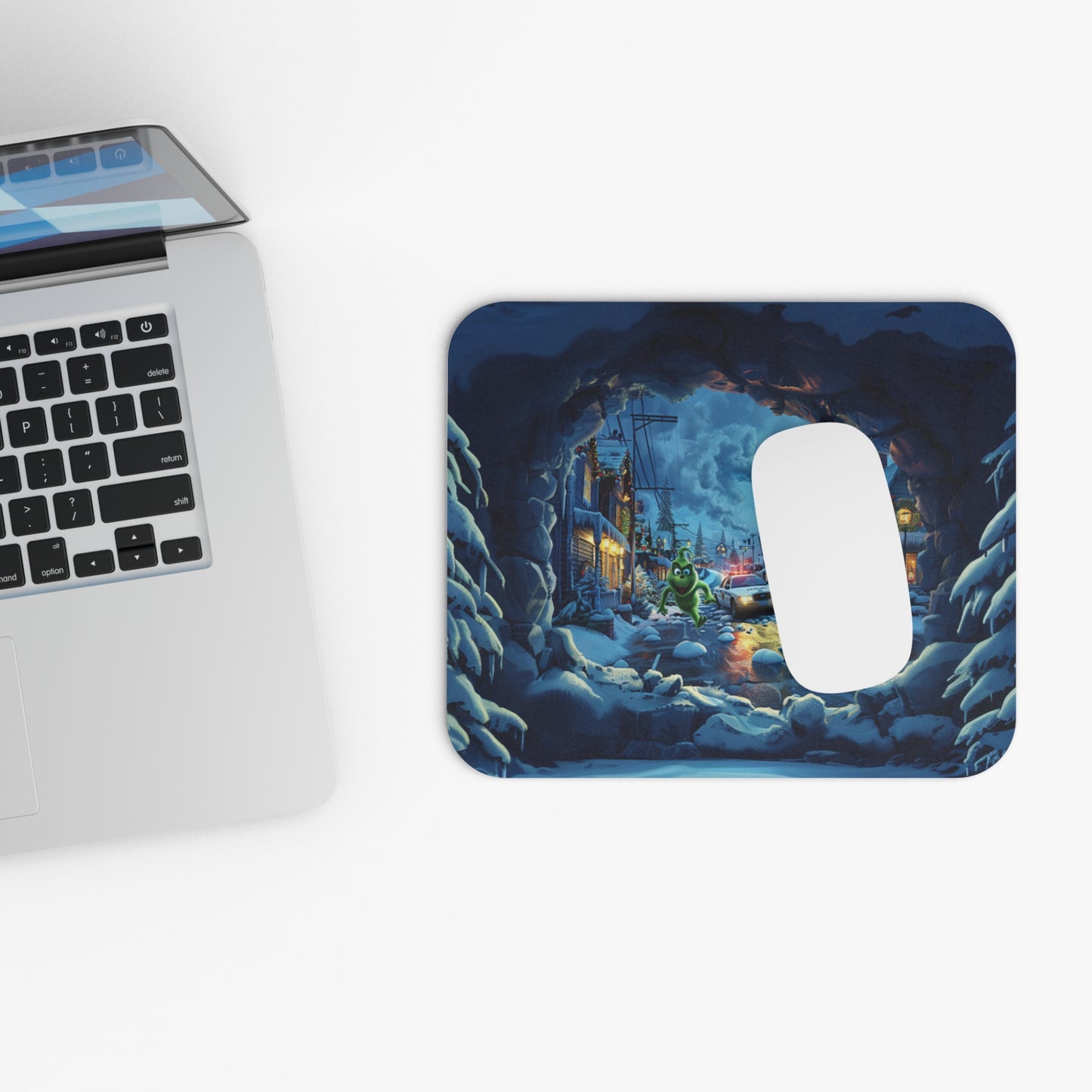Running Grinch Mouse Pad