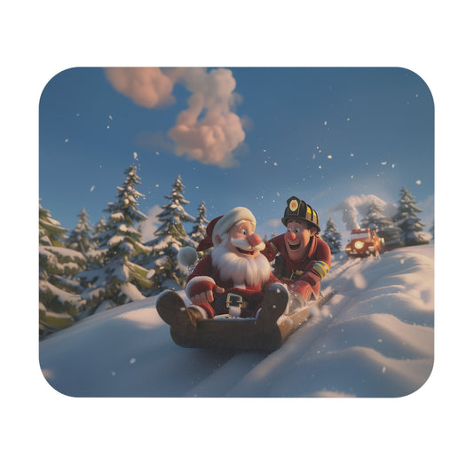 Firefighter & Santa Mouse Pad