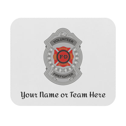 Volunteer Firefighter Badge Custom Mouse Pad