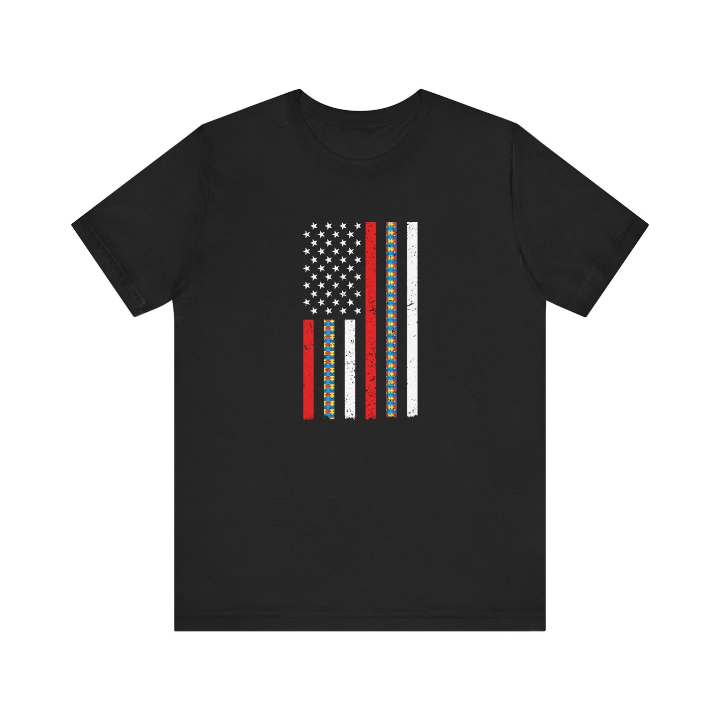 Autism American Firefighter Flag T-Shirt