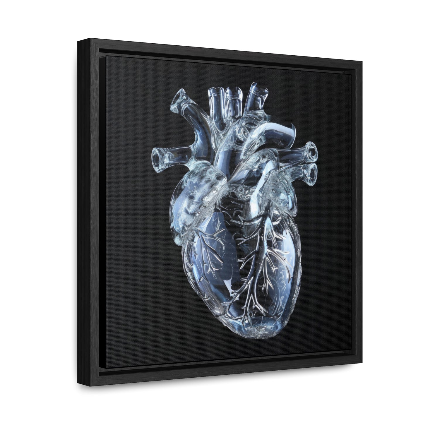 Framed Canvas - Glass Heart