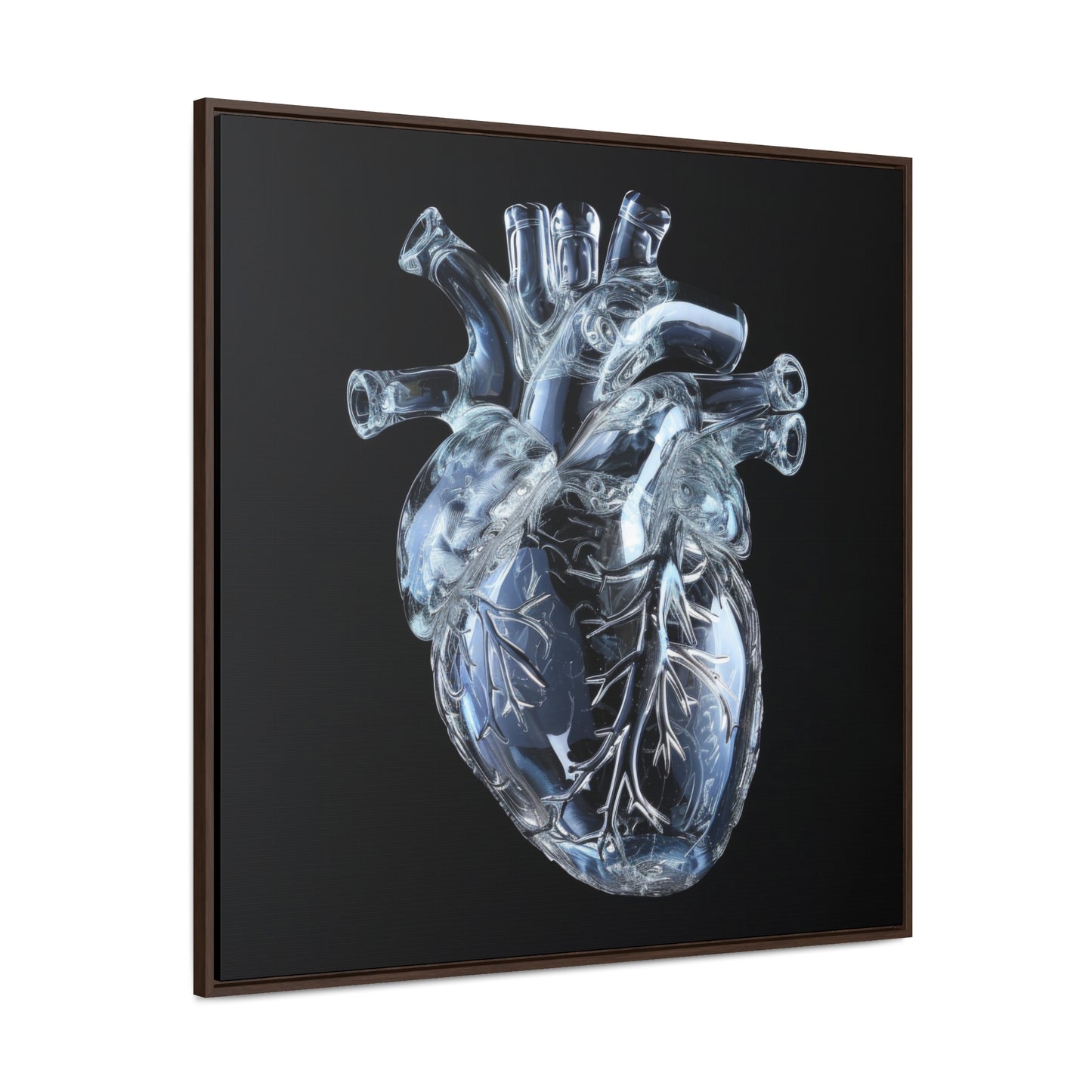 Framed Canvas - Glass Heart