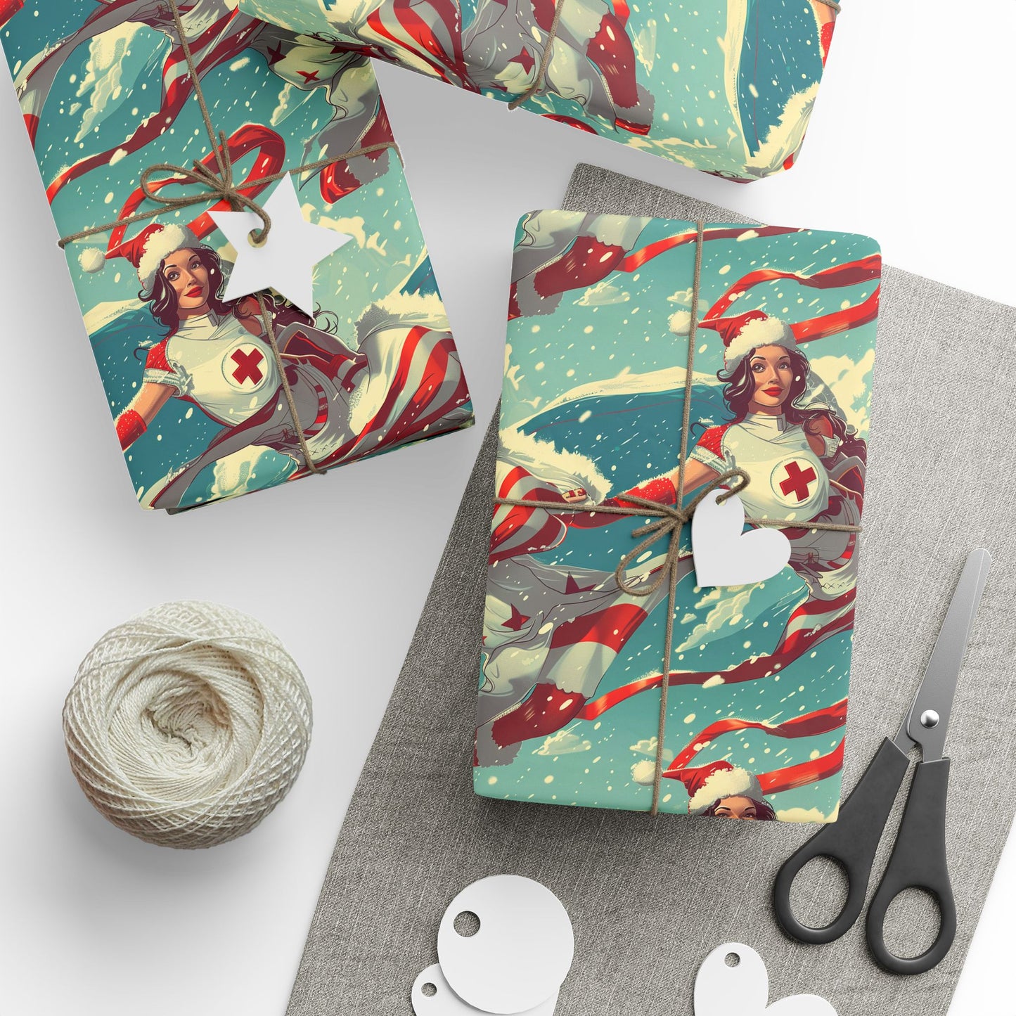 Superhero Nurse Wrapping Paper